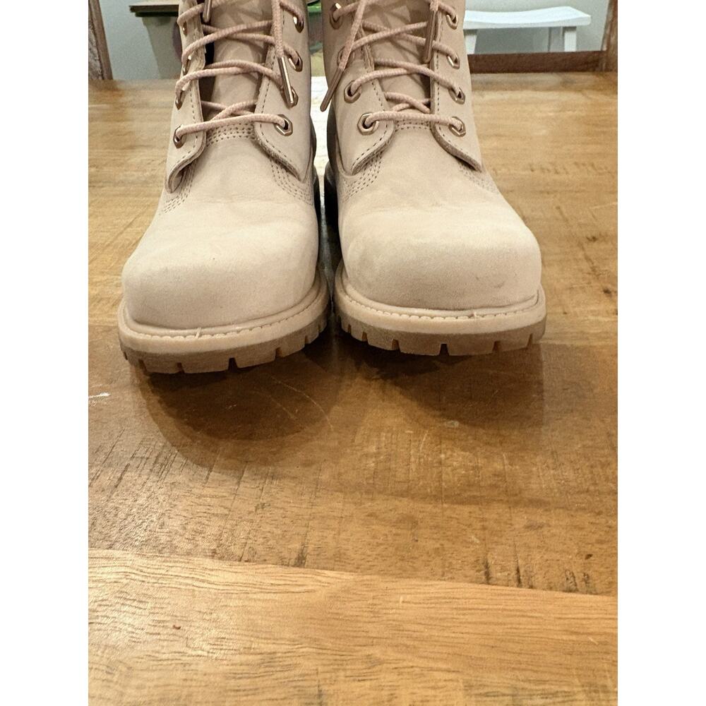 Womens Timberland 6 inch Premium nubuck leather boots pink and rose gold size 8 - Picture 10 of 16
